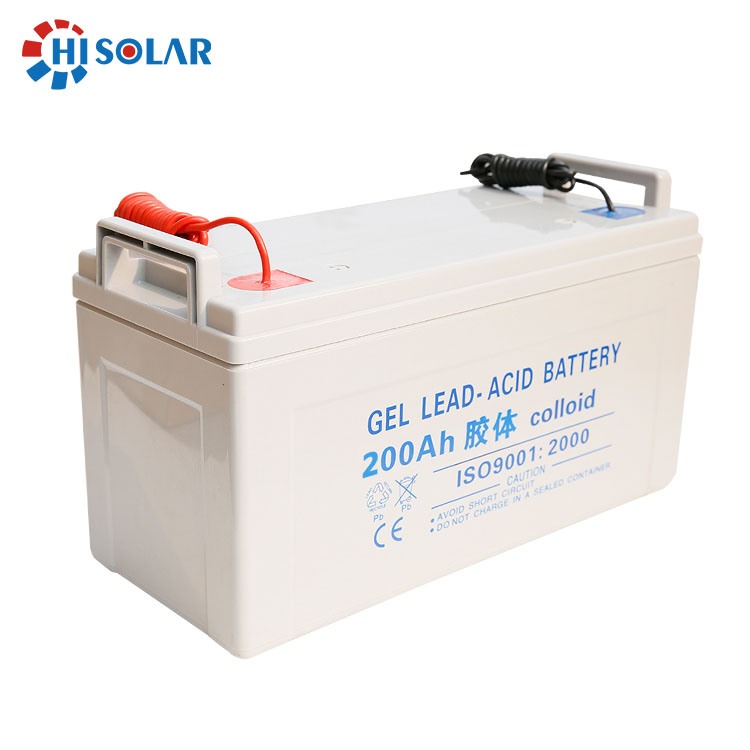 Batteria GEL per sistemi solari al piombo acido 12V 200AH a ciclo profondo per off grid